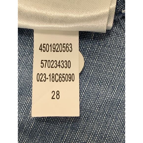 CHICO'S Chambray Jacket Sz 0 (US Small/4) Embroidered Beaded Coin Open Front EUC - Picture 10 of 12